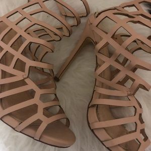 Pink Caged Heel sandals